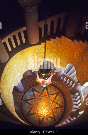 Treppenhaus, County Courthouse, Santa Barbara, Kalifornien, USA Stockfoto