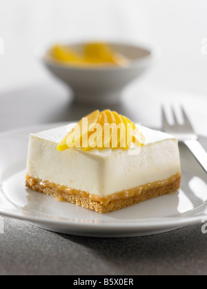 Mango und Toffee Käsekuchen Stockfoto