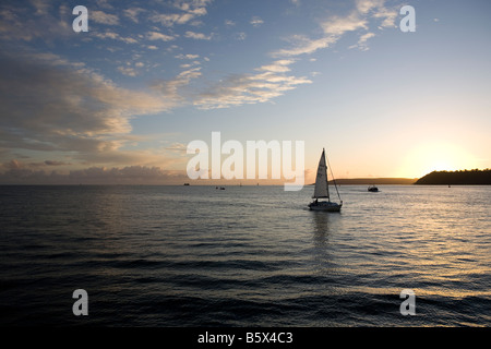 Sonnenuntergang Plymouth Devon Südwest Meer im Hintergrund Stockfoto