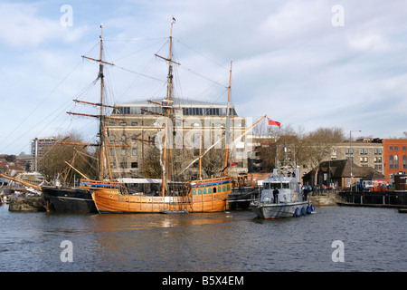 Das Segelschiff Matthäus in Bristol Harbourside England Stockfoto