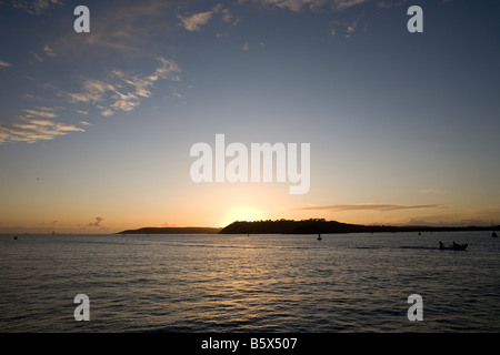 Sonnenuntergang Plymouth Devon Südwest Meer im Hintergrund Stockfoto