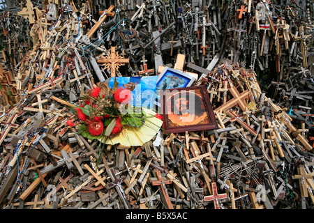 Der Berg der Kreuze in der Nähe von Siauliai, Litauen Stockfoto