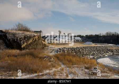Ein Schuss von historischen Turner Valley Gasanlage in Turner Valley Alberta Stockfoto