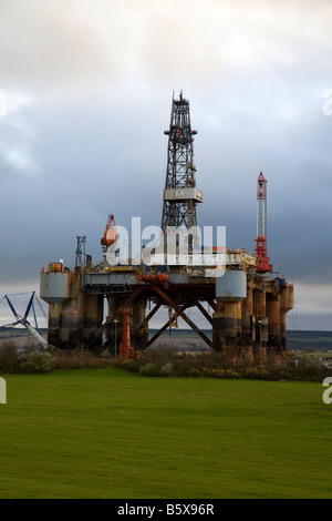 Ocean Princess Öl Explorationsplattform und Extraktion Rig, Cromarty Firth, Schottland, Vereinigtes Königreich Stockfoto