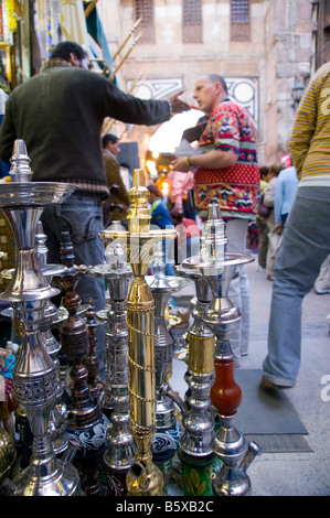 Traditionellen Wasserpfeifen zum Verkauf auf dem Markt, Cairo Stockfoto