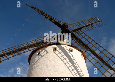 Detail einer Windmühle, Campo de Criptana, Ciudad Real Provinz, Castila-La Mancha, Spanien Stockfoto