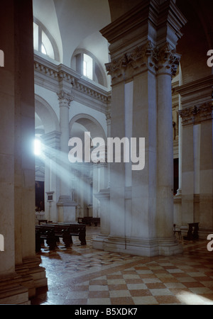 San Giorgio Maggiore Venedig Interieur aus Nord-west Stockfoto