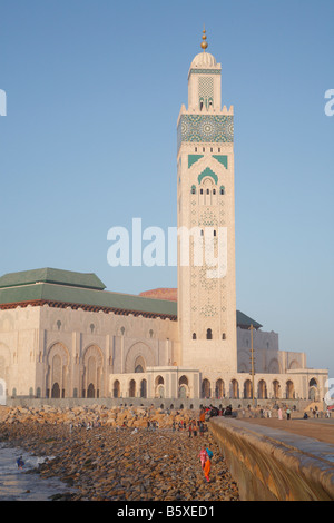 Hassan II Moschee, Casablanca, Marokko, Afrika Stockfoto