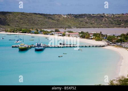 Road Bay in Sandy Ground-Bereich auf der karibischen Insel Anguilla in den British West Indies Stockfoto