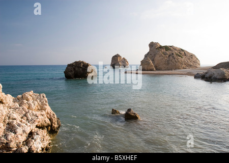 Petra Tou Romiou Aphrodite birhplace Stockfoto