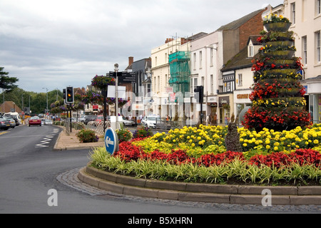 Straßenszene in den Markt Stadt von Stratford-upon-Avon, Warwickshire, England Stockfoto