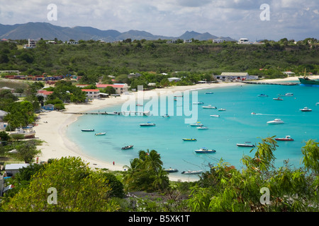 Road Bay in Sandy Ground-Bereich auf der karibischen Insel Anguilla in den British West Indies Stockfoto