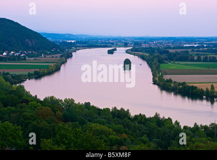 Ansicht Ost übergibt als Donau nahe dem Dorf von Donaustauf, Bayern, Deutschland Stockfoto