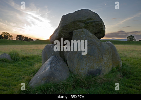 Dolmen grave, Riesen Ring, Lagan Valley, Belfast, Nordirland Stockfoto