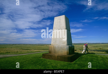 Die Gräber von General George Armstrong Custer Custer s Last Stand und den Mitgliedern der 7. Kavallerie, eastern Montana. Stockfoto