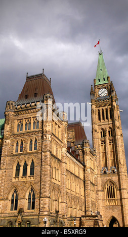 Kanadas Peace Tower und Parlamentsgebäude. Stockfoto