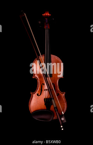 Violine und Bogen Stockfoto