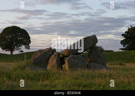 Dolmen grave, Riesen Ring, Lagan Valley, Belfast, Nordirland Stockfoto