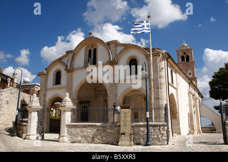 Außenseite der Dorfkirche von der Heiligen Kreuz Lefkara berühmt für Spitze und Silber-Kunsthandwerk-Zypern Stockfoto