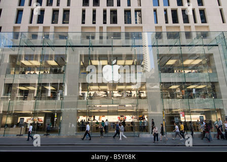 Apple Store in der George Street in Sydney, die im Juni 2008 eröffnet Stockfoto