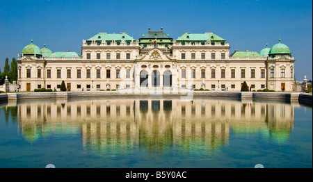 Wien, Österreich. Oberes Belveder und österreichische Gallerie (obere Belvedere und Österreichische Galerie) Stockfoto