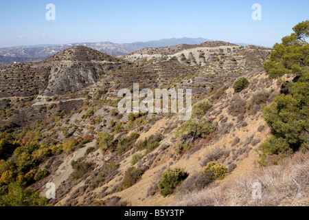 Zypern-Landschaft in der Nähe von Kloster Stavrovouni in die Ausläufer des Troodos-Gebirge-Zypern Stockfoto