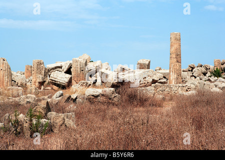 Tempel F, östlichen Hügel, Selinunte, Sizilien Stockfoto