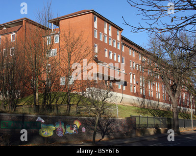 Im Inneren Stadtrat Wohnungen auf The Wells Road, St. Ann's, Nottingham, England, Vereinigtes Königreich Stockfoto