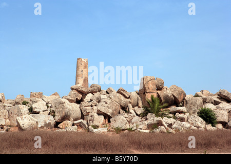 Tempel G, östlichen Hügel, Selinunte, Sizilien Stockfoto