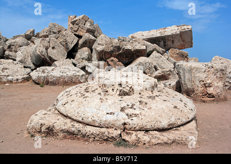 Tempel G, östlichen Hügel, Selinunte, Sizilien Stockfoto