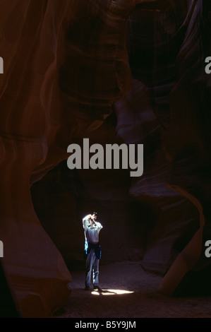 Antelope Canyon Felsformationen Slot Canyon in der Nähe von Page Arizona State USA Stockfoto