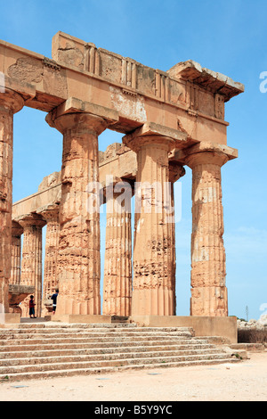 Tempel E, östlichen Hügel, Selinunte, Sizilien Stockfoto