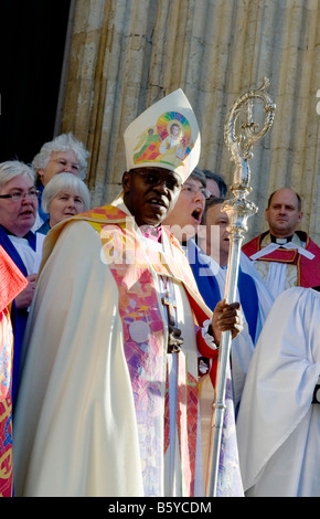 Dr. John Sentamu der Erzbischof von York außerhalb York Minster am 15. November 2008 für die redaktionelle Verwendung Stockfoto