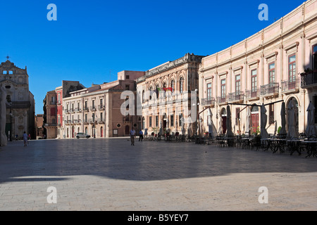 Piazza del Duomo, Ortygia, Syrakus, Sizilien Stockfoto