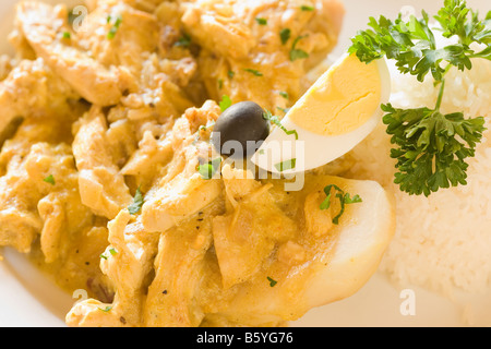 Aji de Gallina peruanisches Essen Santa Barbara Kalifornien Stockfoto