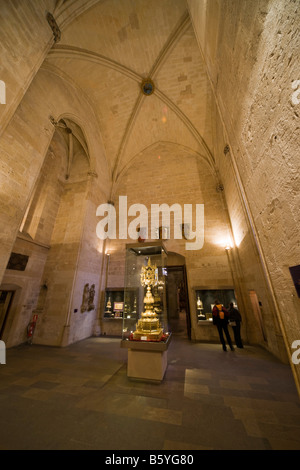 Palma De Mallorca-Kathedrale La Seu Museu De La Catedral Museum vergoldet aus dem 16. Jahrhundert silberne Monstranz im Zentrum Stockfoto