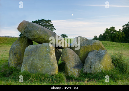 Dolmen grave, Riesen Ring, Lagan Valley, Belfast, Nordirland Stockfoto