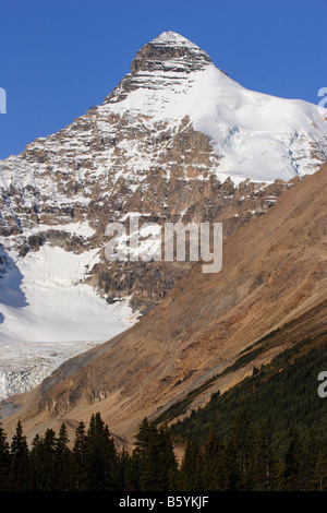 Gletscher auf Berg in Alberta, Kanada Stockfoto