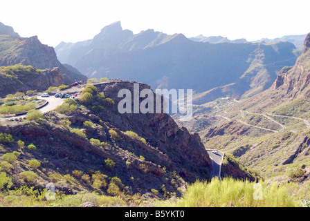 Aussichtspunkt auf dem Weg zum Dorf Masca, die Teno, Teneriffa, Kanarische Inseln, Spanien Stockfoto