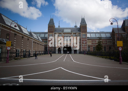 Ein Blick auf das Rijksmuseum in Amsterdam, die auch als das nationale Museum der Niederlande Stockfoto