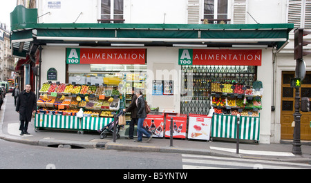 Ecke einkaufen paris Stockfoto