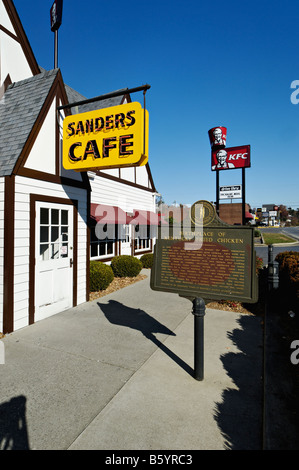 Harland Sanders Cafe und Museumswelt s erste Kentucky Fried Chicken in Corbin, kentucky Stockfoto