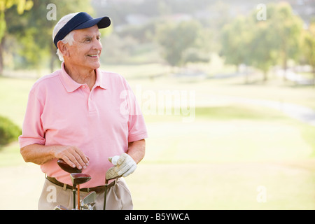 Porträt eines männlichen Golfers Stockfoto