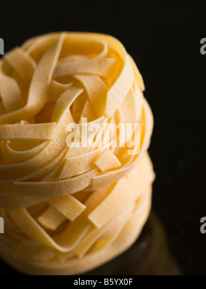 Pasta, Fettuccine, Nester Stockfoto