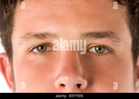 Teenager-Jungen Augen hautnah Stockfoto