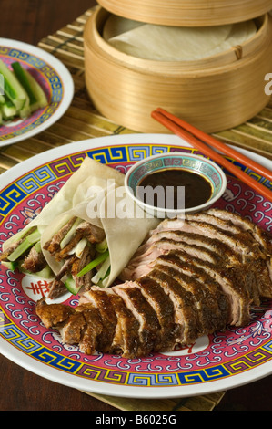 Knusprige aromatischen Ente chinesisches Essen Stockfoto