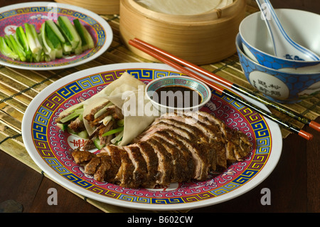 Knusprige aromatischen Ente chinesisches Essen Stockfoto