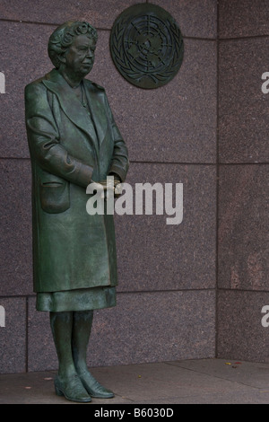 Statue von Eleanor Roosevelt durch Neil Estern in dem Franklin Delano Roosevelt Memorial in Washington, D.C. Stockfoto