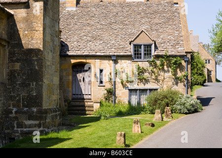 Auf dem Land neben Snowshill Manor in Cotswold Dorf von Snowshill, Gloucestershire Stockfoto