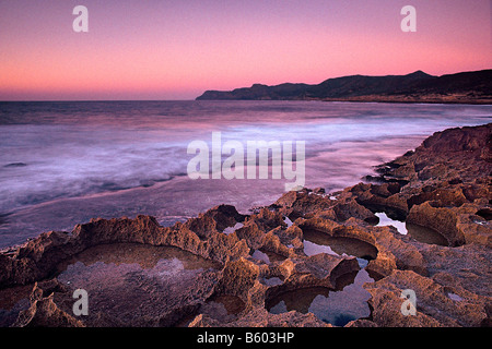 Die Wildheit der Argentiera Küste in der Nähe von Alghero Sardinien Italien Stockfoto